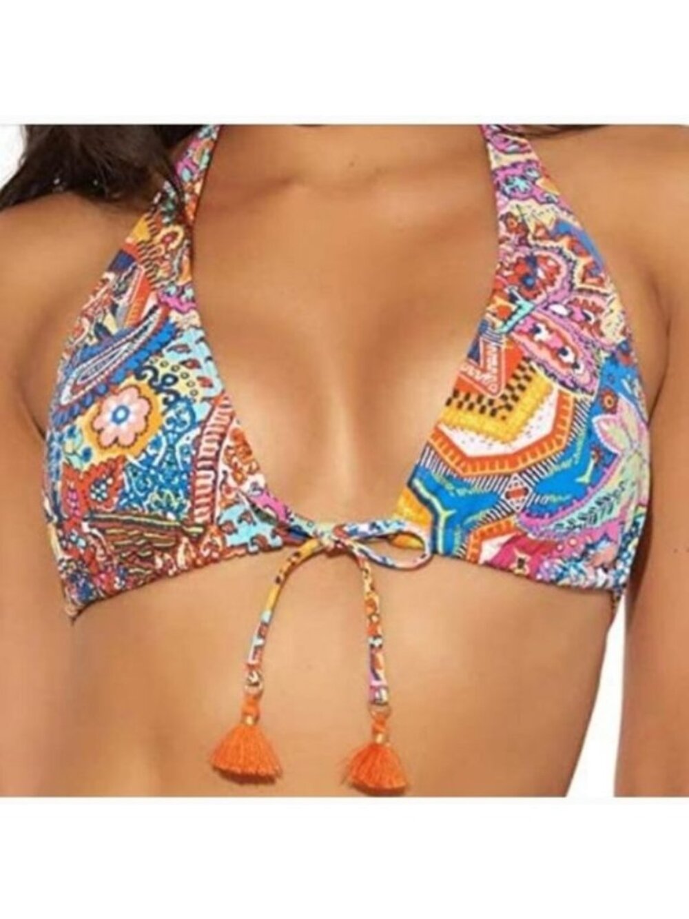 Bleu Rod Beattie Groovy Baby Sliding Triangle Paisley Bikini Top, 12